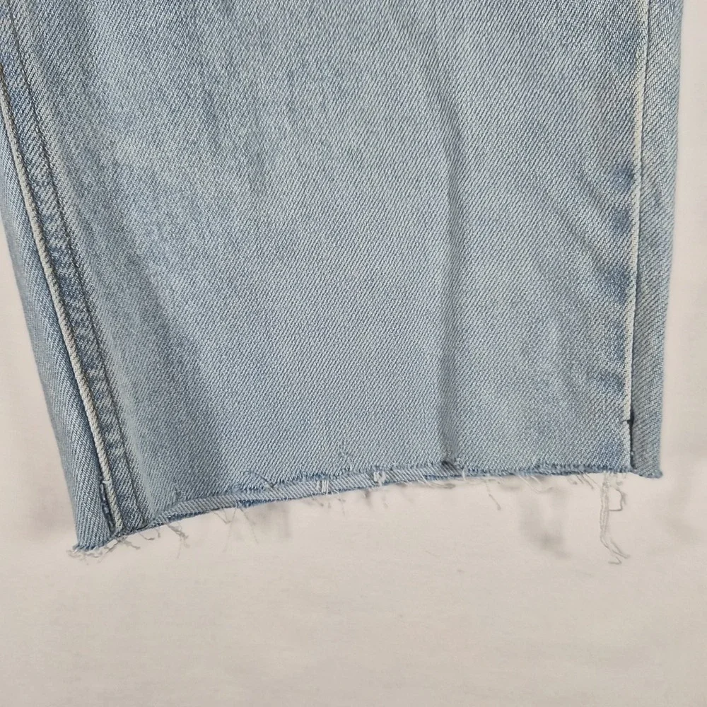 Empyre Denim Jorts Shorts Mens 27 Light Wash Baggy Y2K Skater Streetwear Raw Hem